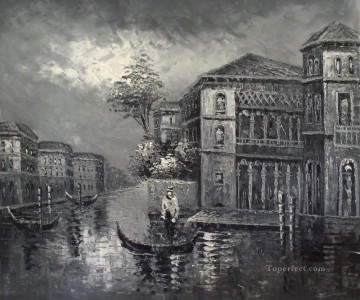 En blanco y negro Painting - Venecia en blanco y negro